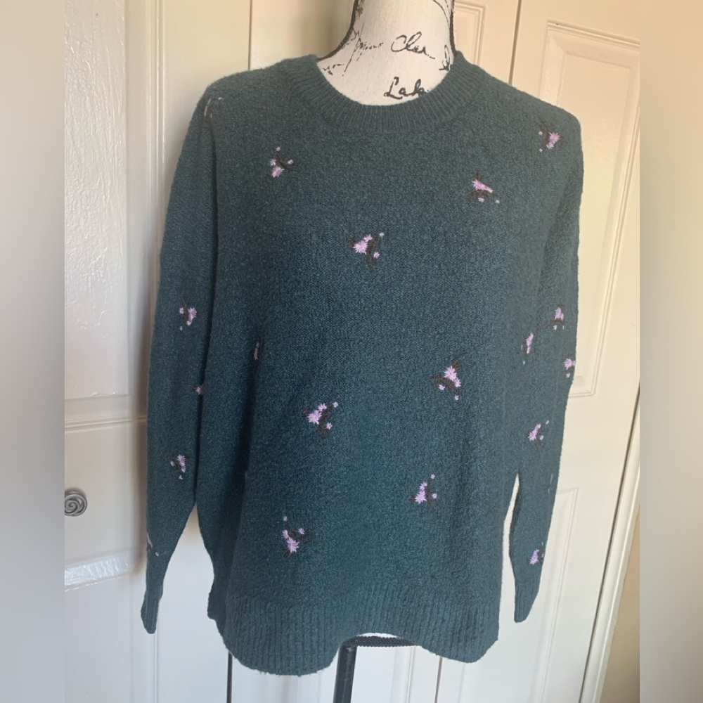 Madewell Grayish Green Wool Blend Sweater